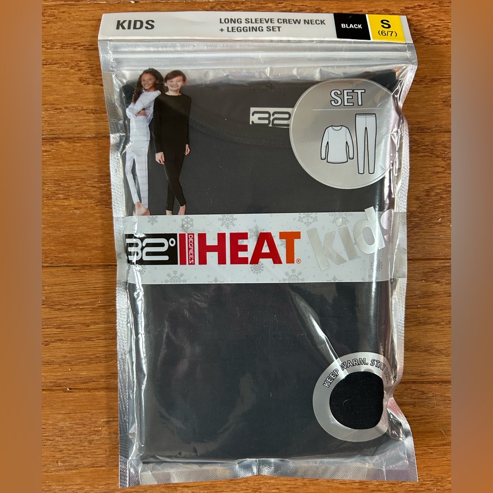 NEW 32 Degree Heat Kids Long Sleeve Crewneck  & Leggings Set